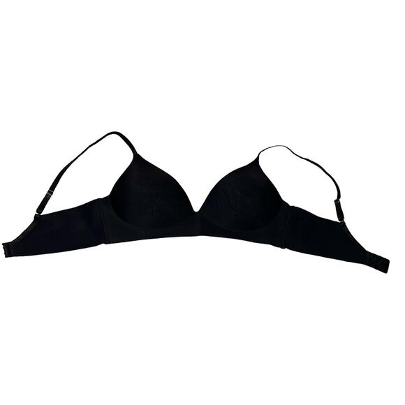 VINCE CAMUTO Black Seamless Back-Fastening Lightly Padded Bra 36C - Picture 2 of 7